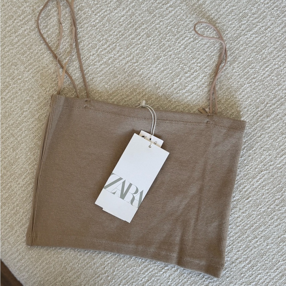 Zara Brown Crop Top